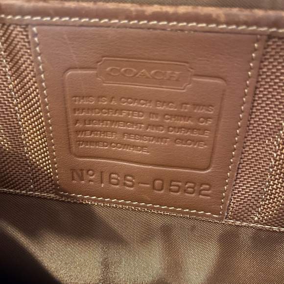 Authentic Vintage Coach 532 British Tan Leather Briefcase Work Bag w Strap Rare - Picture 4 of 16